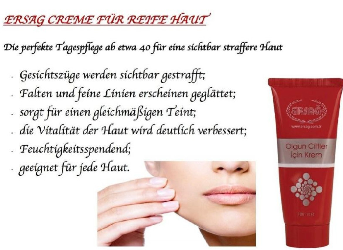 Art: 0231 Ersag GESICHTSCREME FÜR REIFE HAUT Cream 24h gegen Falten Tag & Nachtcreme 100 ML