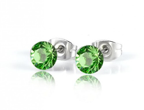 Art: 43 8mm Edelstahl Ohrringe Farbe: PERIDOT