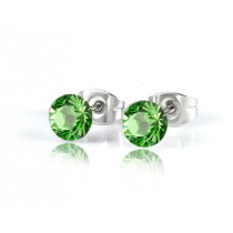 Art: 43 8mm Edelstahl Ohrringe Farbe: PERIDOT